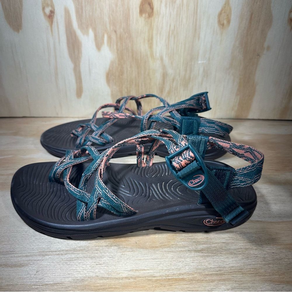 Chaco Teal Multi-Color Strappy Sandals Women’s Size 9